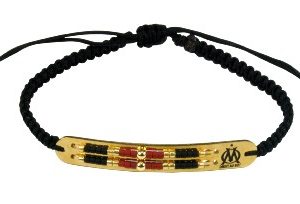 Bracelet identité perle OM, Gold noir