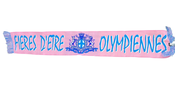 ECHARPE « FIERS D’ETRE OLYMPIENNES » ROSE
