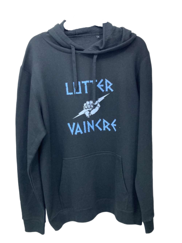 SWEAT ULTRA LUTTER VAINCRE NOIR BLEU RECTO VERSO