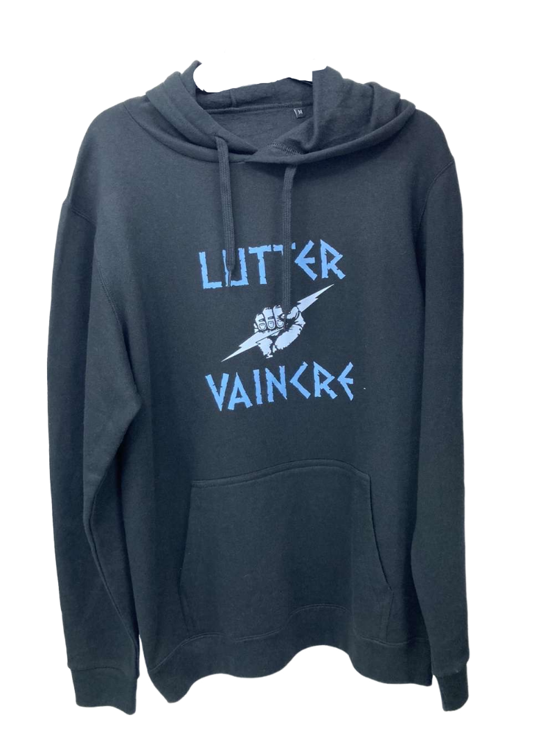 SWEAT ULTRA LUTTER VAINCRE NOIR BLEU RECTO VERSO