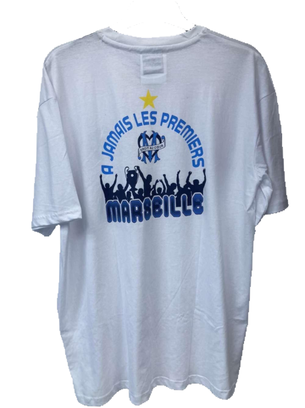 T SHIRT A JAMAIS LES PREMIER BLANC BLEU – Image 2