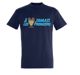 T-shirt bleu marine adulte A JAMAIS LES PREMIERS
