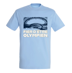 T-shirt bleu ciel adulte FIERS D ETRE OLYMPIEN